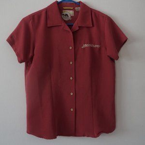 Mercury Marine Dusty Pink Button Shirt M